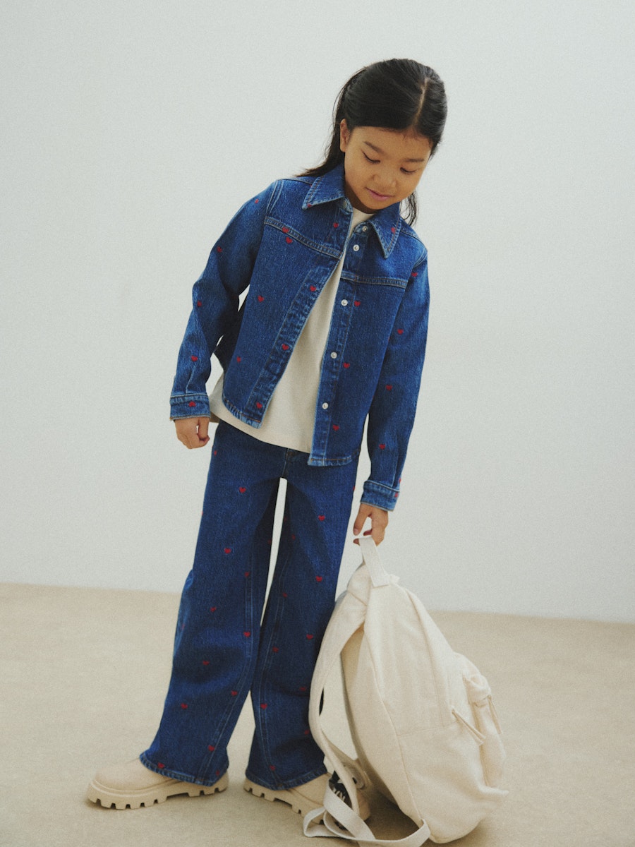 VERO MODA GIRL DONGERIBUKSE VMTESSA WIDE EMB