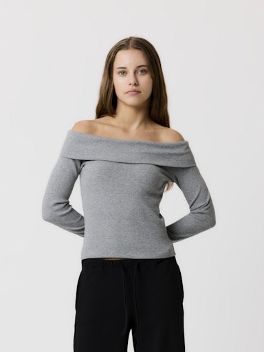 LMTD NLFKULA LS OFF SHOULDER RIB TOP