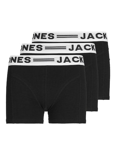 JACK&JONES JUNIOR BOXSERSHORTS 3-PK SENSE TRUNKS