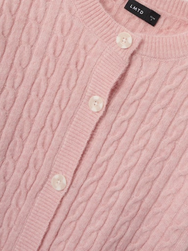 LMTD NLFKAVE STRIKKET CARDIGAN SS SHORT