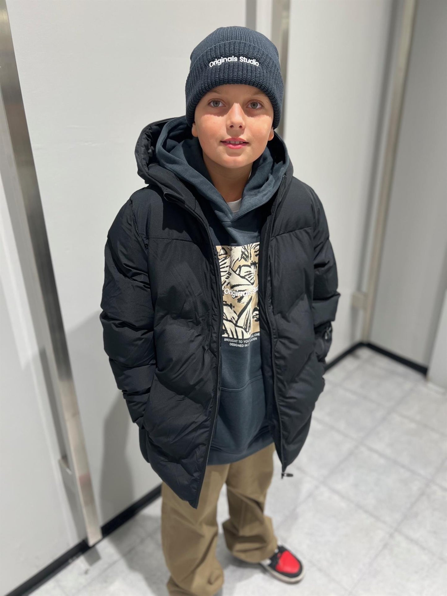 JACK&JONES JUNIOR VINTERJAKKE JCOSLAY HEAT QUILTED PUFFER