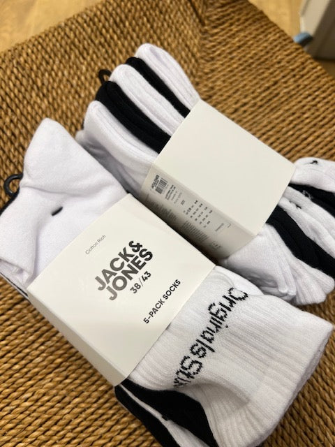 JACK&JONES JUNIOR TENNIS SOKKER 5PK JACVESTERBRO