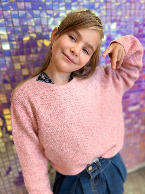 VERO MODA GIRL STRIKKEGENSER VMWENDY BOATNECK
