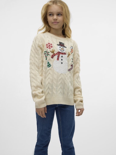 VERO MODA GIRL JULEGENSER VMSNOWMAN CABLE