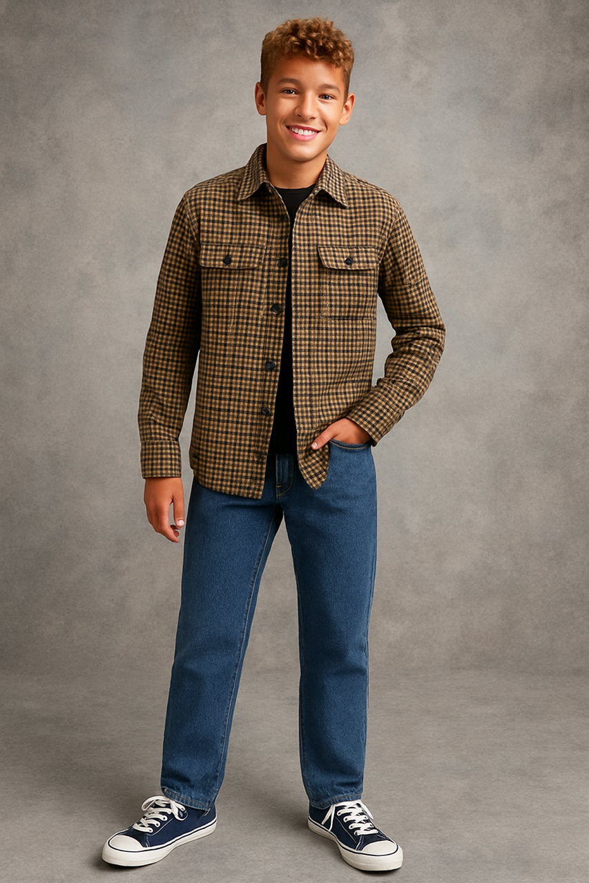 JACK&JONES JUNIOR JJEBRADLEY OVERSHIRT OLLIE LS JNR