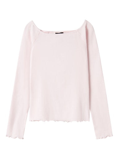 LMTD BOATNECK TOPP LS NLFRILLE