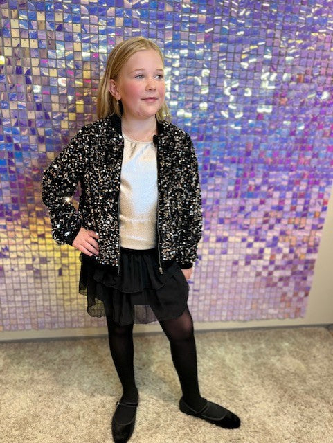 VERO MODA GIRL BOMBERJAKKE PALJETTER VMBELLA