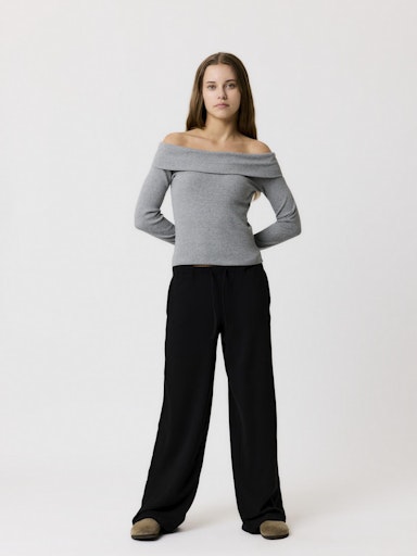 LMTD NLFKULA LS OFF SHOULDER RIB TOP