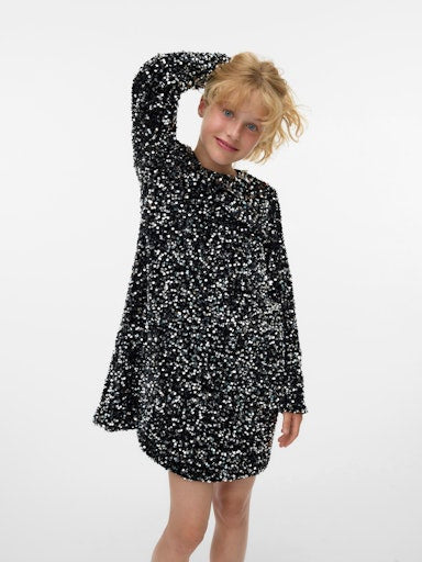 VERO MODA GIRL KJOLE KORT M/PALJETTER VMBELLA