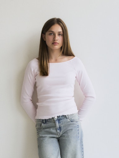 LMTD BOATNECK TOPP LS NLFRILLE