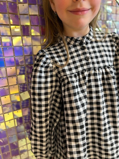 VERO MODA GIRL VMCHECKSY L/S TOP WVN GIRL