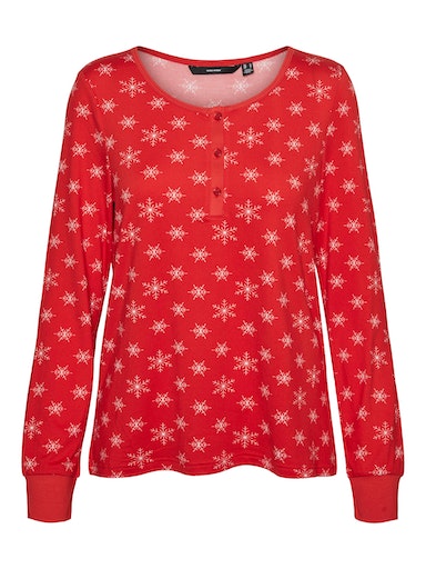 VERO MODA GIRL VMXMAS NEW LS BUTTON TOP JRS GIRL