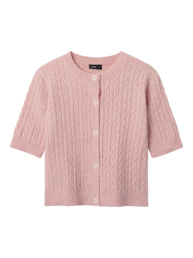 LMTD NLFKAVE STRIKKET CARDIGAN SS SHORT