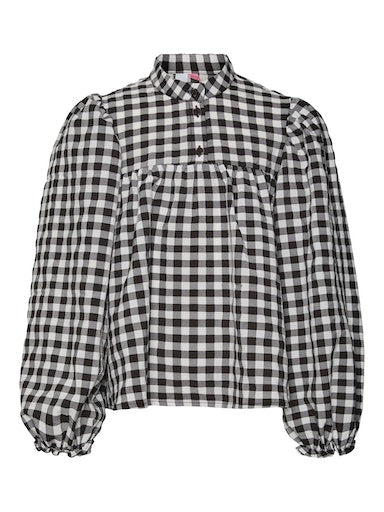 VERO MODA GIRL VMCHECKSY L/S TOP WVN GIRL