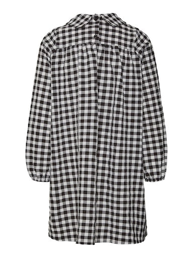 VERO MODA GIRL VMCHECKSY L/S SHORT DRESS WVN GIRL