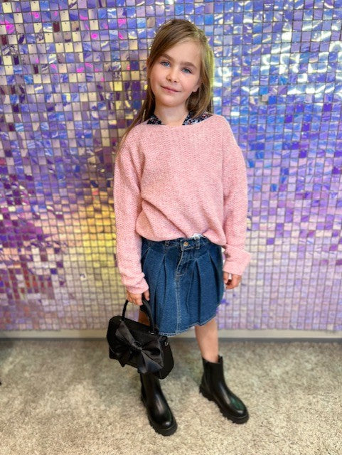 VERO MODA GIRL STRIKKEGENSER VMWENDY BOATNECK