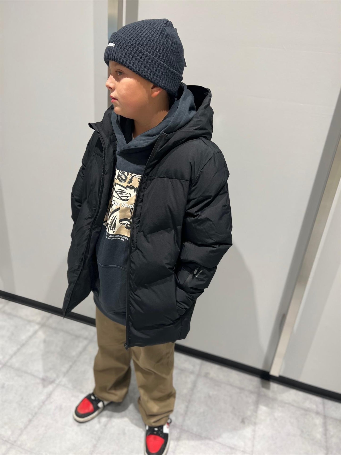 JACK&JONES JUNIOR VINTERJAKKE JCOSLAY HEAT QUILTED PUFFER