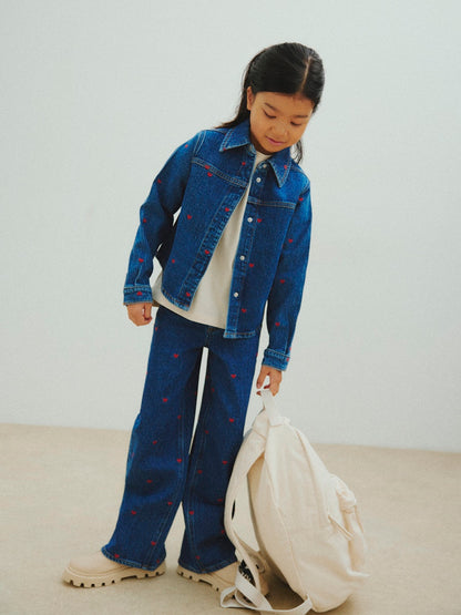 VERO MODA GIRL DONGERIBUKSE VMTESSA WIDE EMB