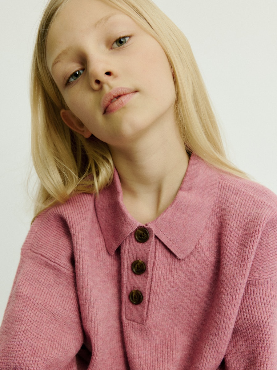 VERO MODA GIRL STRIKKEGENSER POLO VMEXCITING