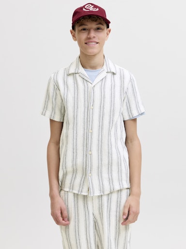 JACK & JONES JUNIOR JJECOBA SKJORTE SS STRIPE RESORT