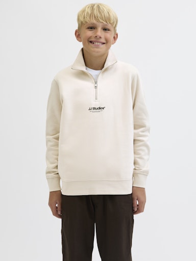JACK & JONES JUNIOR SWEAT JJESOHO SWEAT QUARTER ZIP