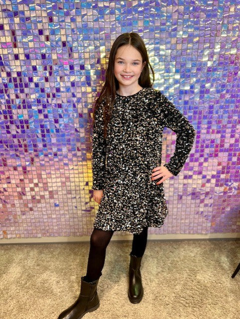 VERO MODA GIRL KJOLE KORT M/PALJETTER VMBELLA