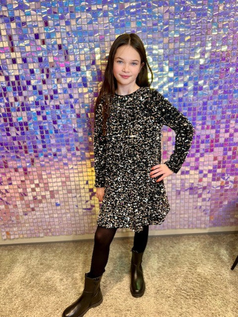 VERO MODA GIRL KJOLE KORT M/PALJETTER VMBELLA