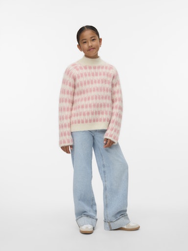 VERO MODA GIRL STRIKK VMLISA O-NECK
