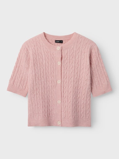 LMTD NLFKAVE STRIKKET CARDIGAN SS SHORT