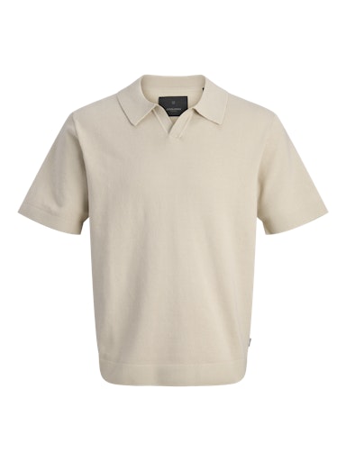 JACK & JONES JUNIOR STRIKKET PIQUET JPRBLAMILANO SPRING KNIT SPLIT NEC