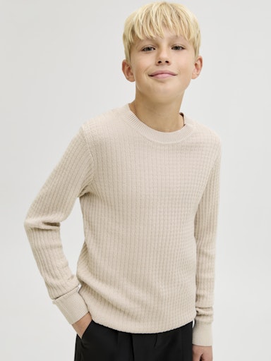 JACK & JONES JUNIOR STRIKKEGENSER CREW NECK JPRBLUBARKLEY