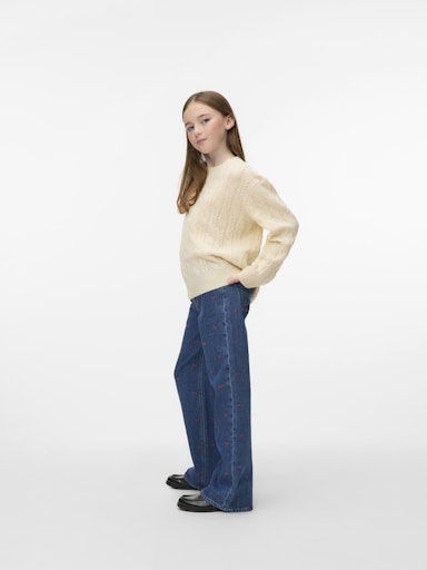 VERO MODA GIRL DONGERIBUKSE VMTESSA WIDE EMB