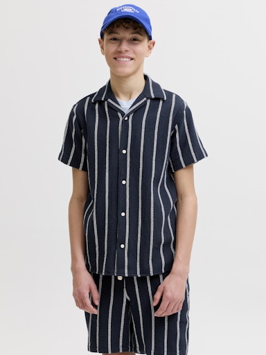 JACK & JONES JUNIOR JJECOBA SKJORTE SS STRIPE RESORT