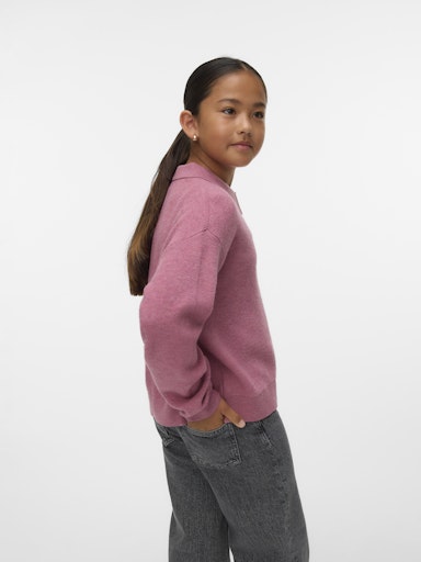VERO MODA GIRL STRIKKEGENSER POLO VMEXCITING