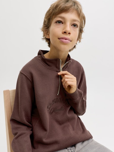 JACK & JONES JUNIOR HALFZIP SWEAT JORBLEECKER