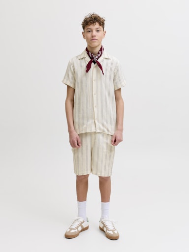 JACK & JONES JUNIOR JJECOBA SKJORTE SS STRIPE RESORT