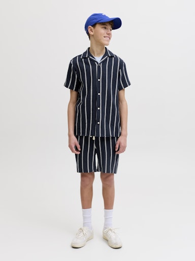 JACK & JONES JUNIOR JJECOBA SKJORTE SS STRIPE RESORT