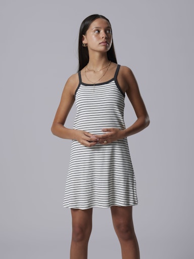 LMTD KJOLE M/STROPPER NLFHINAJA STRIPE KORT