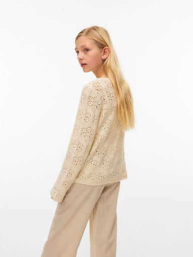 VERO MODA GIRL VMAVA V-NECK TIE CARDIGAN