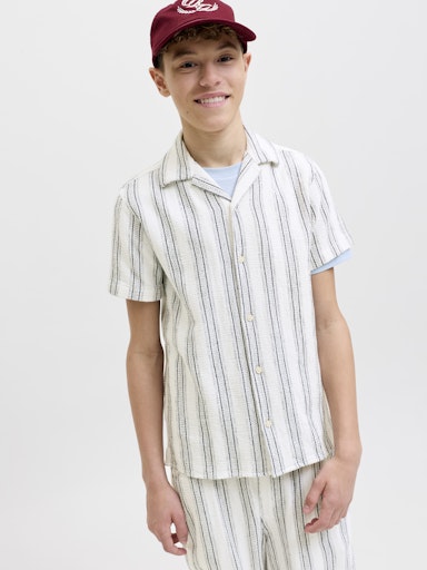 JACK & JONES JUNIOR JJECOBA SKJORTE SS STRIPE RESORT
