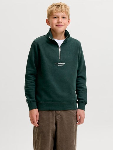 JACK & JONES JUNIOR SWEAT JJESOHO SWEAT QUARTER ZIP