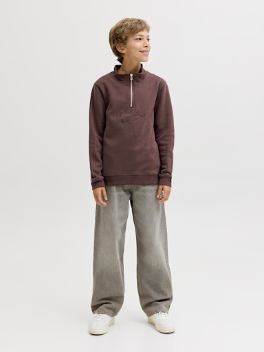 JACK & JONES JUNIOR HALFZIP SWEAT JORBLEECKER