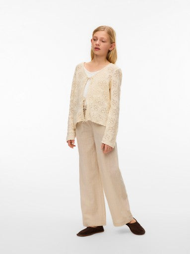 VERO MODA GIRL VMAVA V-NECK TIE CARDIGAN